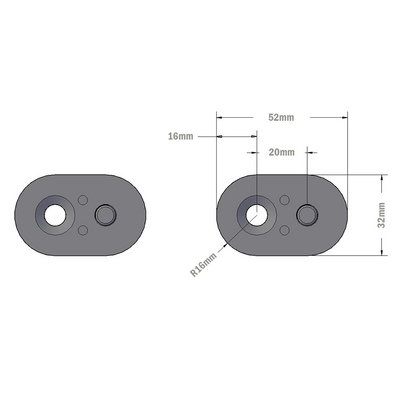 50-231-0 MODULAR SOLUTIONS HANDLE ALUMINUM HANDLE 200 FASTENING SET (USED WITH 50-230-0)